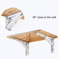 thumbnail image 1 of 2 Pack Folding Shelf Brackets Max. Load 440lb Stainless Steel DIY Wall Mounted Shelf Bracket Space Saving For Table Work Bench, 1 of 10