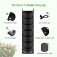 thumbnail image 4 of iPower 2-Pack Hanging Vertical Wall Planter 7 Pockets Upgraded Deeper Herb Flower Growing Pouch Felt Cloth, for Yard Garden Fence Home, Balcony Office Decoration, Black, 4 of 6