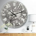 thumbnail image 3 of Designart 'White Cherry Blossoms I' Traditional wall clock, 3 of 4