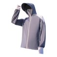 thumbnail image 4 of GARENDE Men's Hooded Sun Protection Shirt Full Zip Cooling Shirt Jacket with Neck Face Cover Summer Hoodie for Climbing Hiking Cycling 2XL Deep Gray White, 4 of 6
