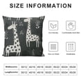 thumbnail image 5 of Throw Pillow Covers Childish Giraffe  Square Cotton Linen Sofa Pillow Covers Cute Shape Black Baby Nursery White Cartoon Fashion Trendy Cushion Cases for Home Couch Bed Decor, 5 of 5