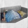 thumbnail image 6 of Christmas Soft Flannel Fleece Throw Blanket, Santa Claus on the Beach Surfboard Summer Party Celebration Tropical Art, Cozy Plush for Indoor and Outdoor Use, 70" x 90", Blue Yellow, by Ambesonne, 6 of 6