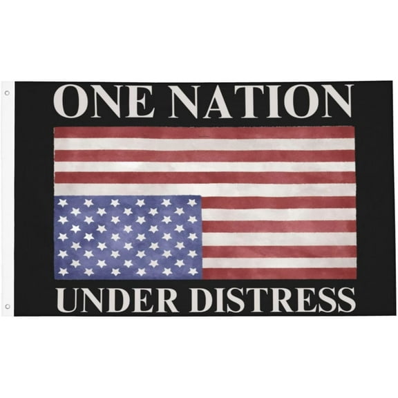 One Nation Under Distress Garden Flag With 2 Brass Grommets 3x5 Ft Yard Sign