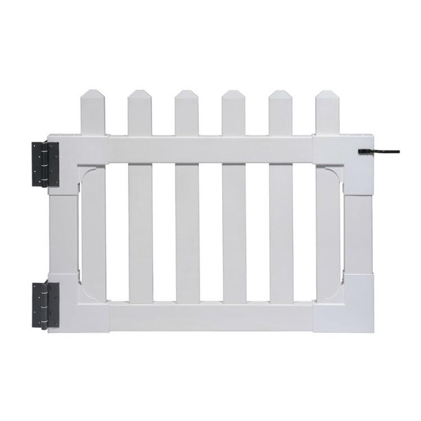 NoDig Newport Picket Gate with Stainless Steel Hardware (31in x 41in