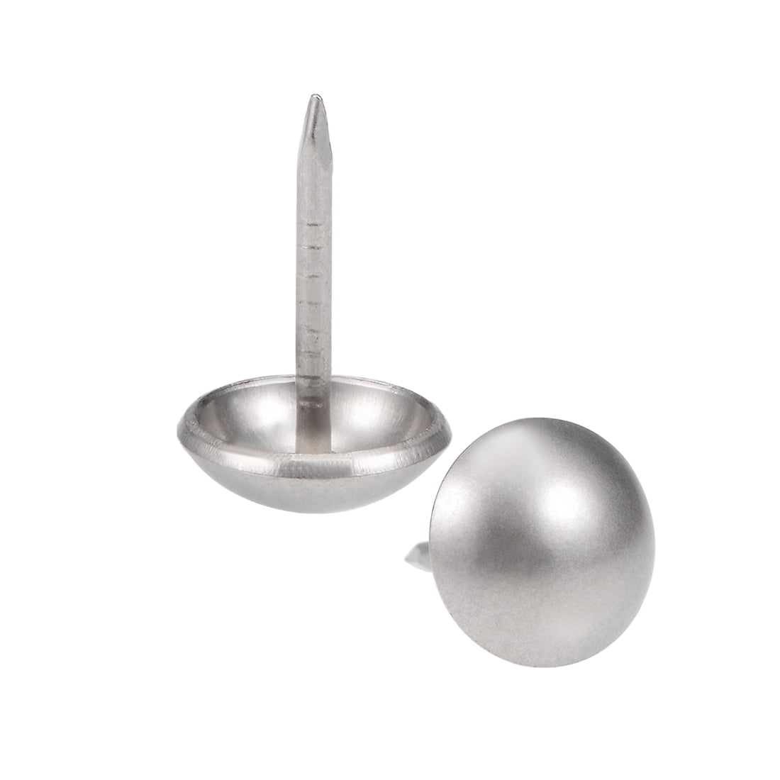 Upholstery Nails Tacks 11mm Round Head Thumb Push Pins Silver Tone