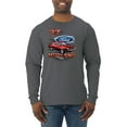 thumbnail image 1 of Wild Bobby, 1977 Ford Motors 77 Mustang Silhouette, Cars and Trucks, Men Long Sleeve Shirt, Charcoal, Medium, 1 of 4