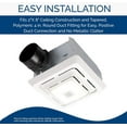 thumbnail image 3 of Broan-NuTone Bathroom Ventilation Fan With Bluetooth Speaker SPK80L - LED Light, 80 CFM, White, 3 of 5
