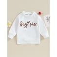 thumbnail image 2 of xiaxaixu Sister Matching Romper Outfits Letter Print Long Sleeve Round Neck Sweatshirt Toddler Fall Clothes, 2 of 8