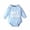 Blue, variant on Toddler Baby Girl Rompers Spring Baby Girls Boys Cute Romper Long Sleeve Button Sweat Shirt Jumpsuits Summer Jumpsuit For Girls Boys