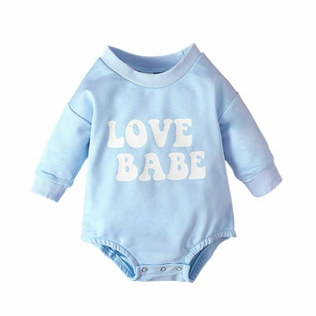 

Fesfesfes Fall Spring Baby Girls Boys Cute Romper Long Sleeve Button Sweat Shirt Jumpsuits Clearance Under $10