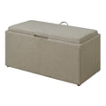 thumbnail image 5 of Designs4Comfort Sheridan Storage Bench with Two Ottomans in Beige Fabric, 5 of 5