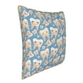 thumbnail image 2 of Fotbe Funny Cute Healthy Teeth Pattern Velvet Decorative Throw Pillow Covers with Elegant Piping, Soft Plush Cushion Cover for Sofa, Bed, Car, Office-18"x18", 2 of 8