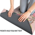 thumbnail image 3 of Pink French Bulldog Flowers Florals Hot Yoga Mat Towel Non Slip for Hot Yoga - Quick-Drying Yoga Mat Cover with 4 Corner Pockets with Travel Bag - Hot Yoga Towel Non Slip 70"x26", 3 of 6
