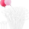 thumbnail image 1 of 50 piezas de palitos de globo transparentes Sincero 15,7 pulgadas porta globos reutilizables con vasos, 1 of 5
