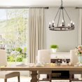 thumbnail image 5 of LNC 8-Light Farmhouse Wagon Wheel Chandelier for Kitchen Island, 5 of 6
