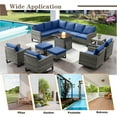thumbnail image 3 of Gymojoy Outdoor Patio Furniture Set with Fire Pit Table, Rattan Wicker Swivel Rocker Chairs Sets with Swivel Glider Chairs and Coffee Table, 3 of 16