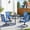 Blue, variant on U-HOMY 5-Piece Outdoor Dining Set with 4 Swivel Chairs and Metal Table, Patio Furniture with Umbrella Hole for Backyard Deck
