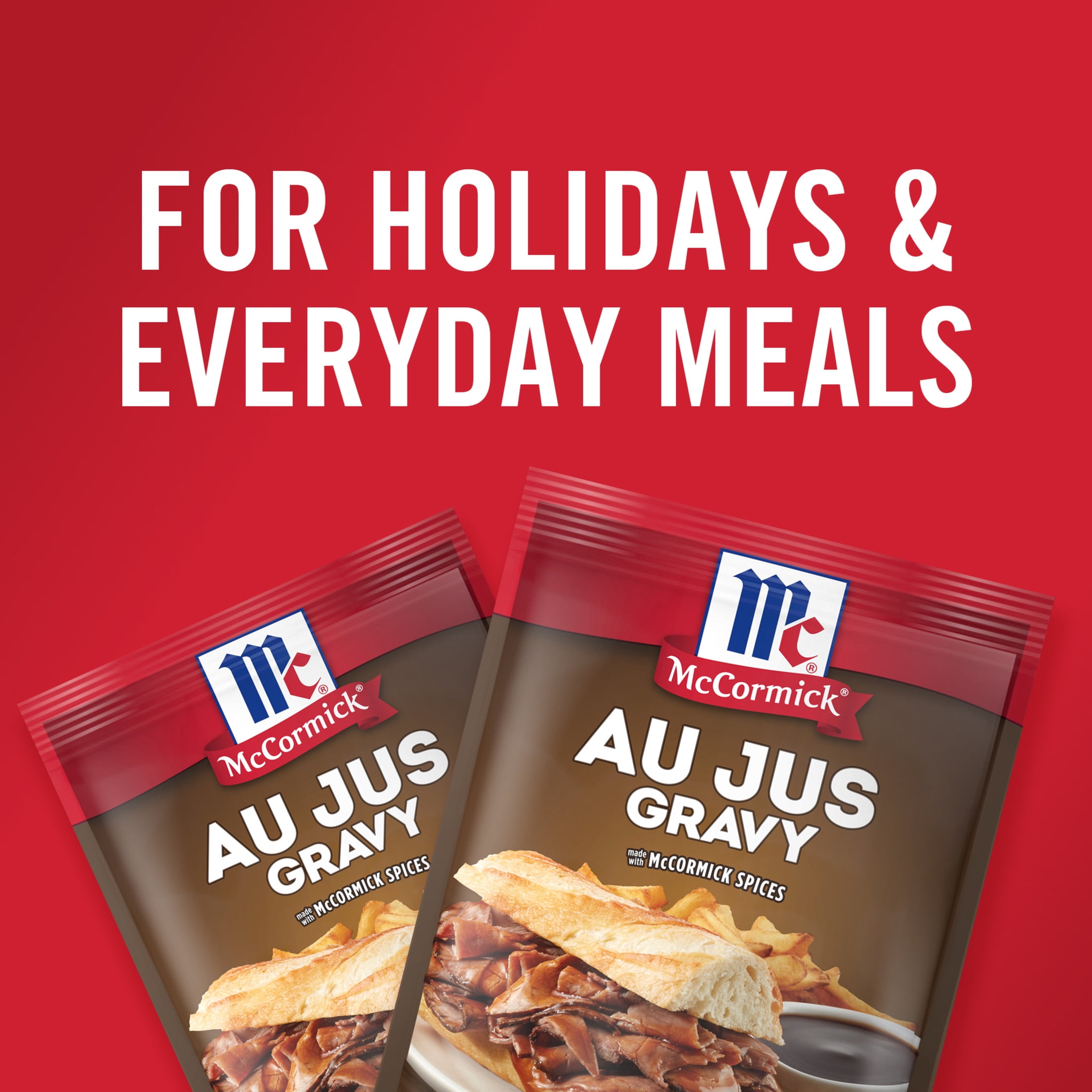 (8 pack) McCormick Au Jus Gravy Seasoning Mix, 1.0 oz Packet