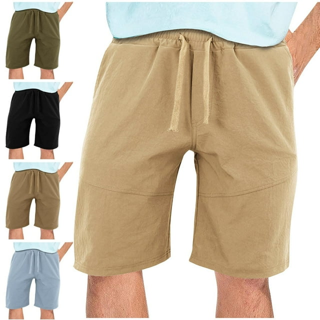 Yuyuzo Corduroy Shorts for Men Drawstring Low Waisted Running Shorts Straight Wide Leg Gym Shorts