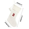thumbnail image 3 of Todaioua Christmas Stockings, Initials 16.5 Inches Knitted Christmas Stocking with 26 Letters Fireplace Hanging Monogram Xmas Stockings for Family Holiday Party Decoration(White), 3 of 4