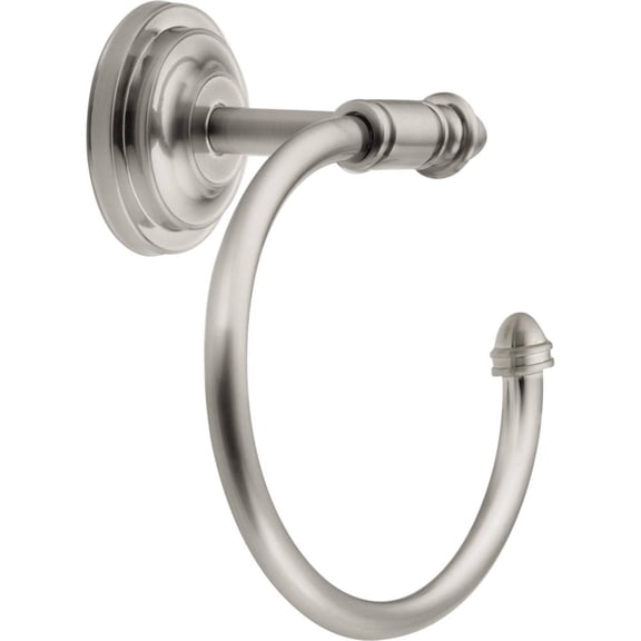 Moen DN4186BN Stockton Bathroom Hand -Towel Ring, Brushed Nickel
