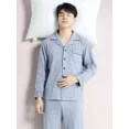 thumbnail image 3 of Pijama De Algodón Para Hombre, Pijama Con Botones, Pijama, 3 of 7