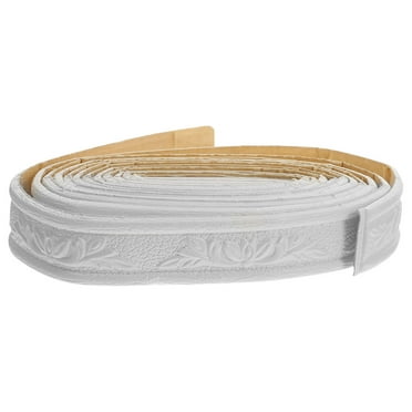 SWETRACE Decorative Strip Self Adhesive Wall Molding Trim Foams White 1 Roll 89.60X1.57X0.20in