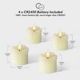 thumbnail image 3 of Rhytsing 2'' Ivory Flameless Votive Candles Real Wax Dripping Design, LED Faux Battery Operated Tealight Candles with Timer for Christmas Wreath - Set of 4, 3 of 8