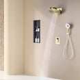 thumbnail image 3 of Thermostatic Shower Combo Set with Shampoo Shelf, Four Functions Shower Faucet Set with Rough-in Valve, 3 of 5