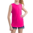 thumbnail image 2 of XINXIAOO Girls Basic Sleeveless Tank Top, Soft Cotton Blend Summer Vest for Kids, Size 13-14 Years, 2 of 5