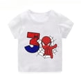 thumbnail image 4 of Camiseta de algodón de manga corta para niños, nueva camiseta de SpiderMan para cumpleaños de niñas de 2, 3, 4, 5, 6, 7 y 8 años, camiseta para bebé de SpiderMan, ropa para niños, 4 of 5