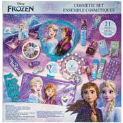 Disney Frozen - Townley Girl Mega Makeup Set 21 Pieces, Including Lip Gloss, Nail Polish, Nail Gems and Mirror, Ages 3+