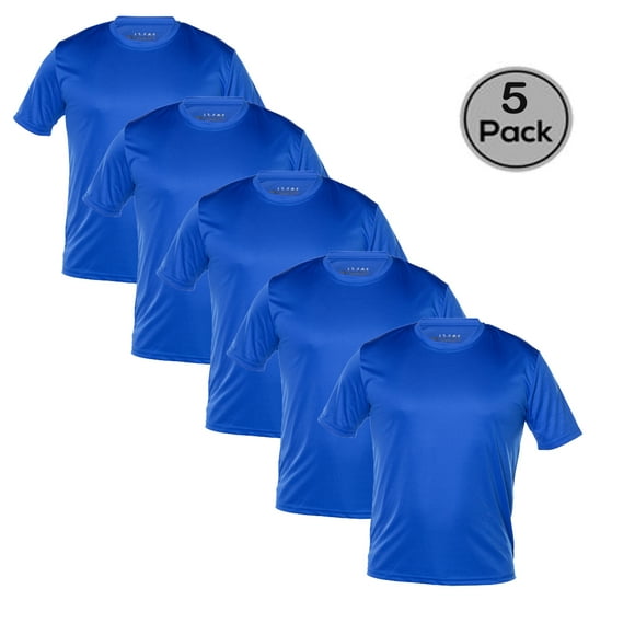 5 Senses, Pack of 5 Men's T-Shirt, Quick Dry Performance fabric, 100% Polyester