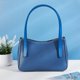thumbnail image 5 of Correa de cuero azul de 24 pulgadas para bolso, 2 unidades, asas para coser en bolso, asa de cuero de 0.7 pulgadas de ancho, correa corta de repuesto para bolso de mano, 5 of 9