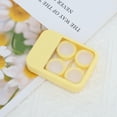 thumbnail image 5 of Unique Bargains 1 Set Contact Lens Case Simple Rectangular Lens Storage Case Yellow, 5 of 5
