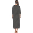 thumbnail image 4 of Batas de mujer, batas de baño con cremallera, manga corta/larga, suave, con bolsillos, ropa de dormir, 77, 4 of 5