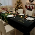 thumbnail image 6 of Aufmer 4 Pcs Christmas Tablecloth with Holiday Prints, Washable Polyester Table Cover for Festive Parties, Seasonal Dining Decor(Green), 6 of 6