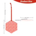 thumbnail image 3 of KLL Red Pretty Flowers Pattern Acrylic Christmas Ornaments,1 PCS Xmas Tree Decor with Ribbon 3" Christmas Décor Christmas Pendant for Hanging on Tree & Party Favors-Hexagon, 3 of 7