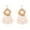 White, variant on Anvazise Boho Women Hollow Rhombus Rattan Woven Tassel Statement Dangle Stud Earrings Yellow