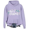thumbnail image 2 of Craaazy Women's Christmas Printed Long Sleeved Hooded Top with Pockets Gifts, 2 of 5