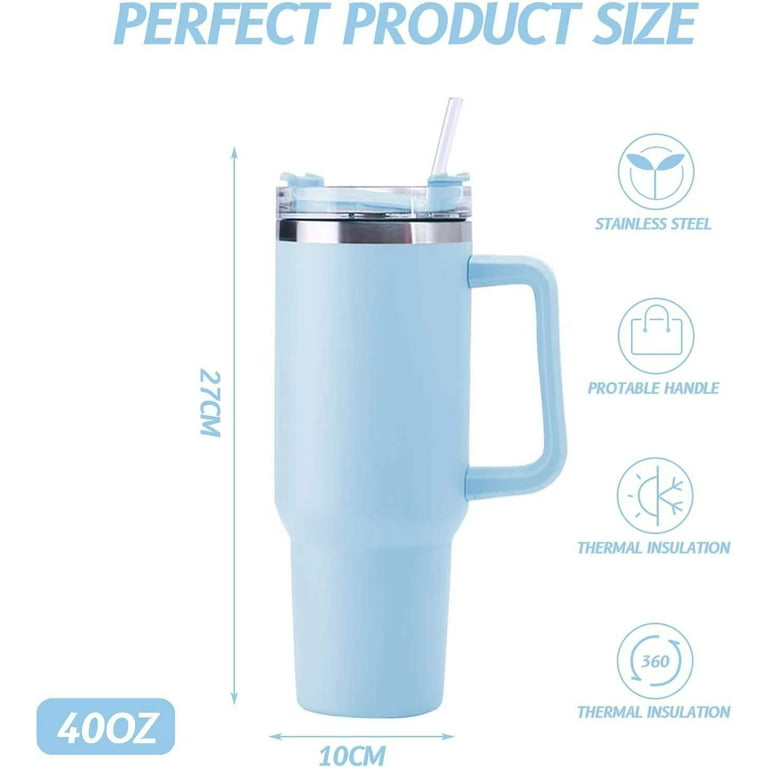 Simple Modern 40 oz Tumbler with Handle and Straw Lid | Insulated Cup Stainless Steel Water Bottle Stanley Fits Cupholders |Trek Collection