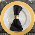 thumbnail image 3 of SKAVIJ Napkin Rings Pack of 50 for Everyday, Dining Table Decoration Hammered Metal Napkin Holder Gold, 3 of 6