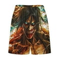 thumbnail image 5 of Attack On Titan Men's Short Pajama Pants Soft Trendy Sleep Shorts Breathable Ice Silk Lounge Shorts 5XL, 5 of 8