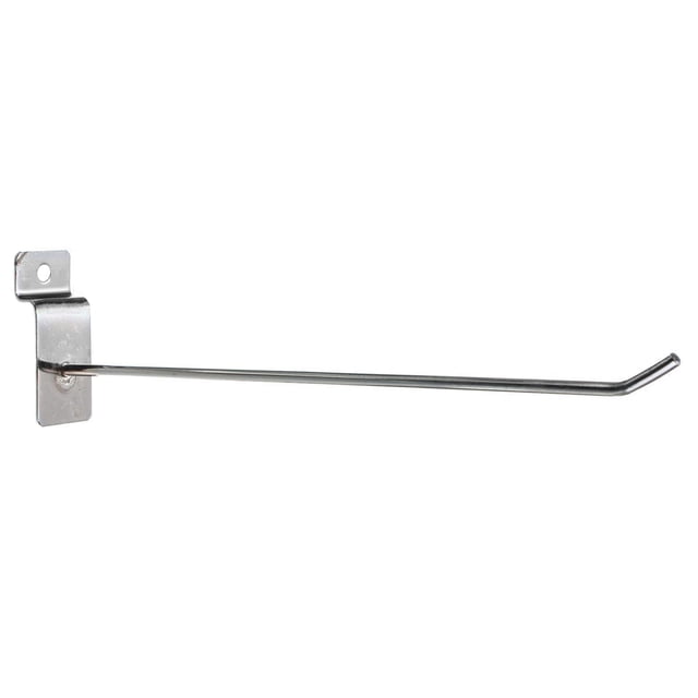 25 x Single Hook Pin Shop Display Fitting Prong Hanger 200mm,25 x Slatwall Hooks,Silver