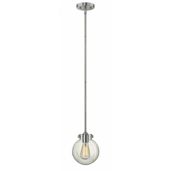 1 Light Globe Pendant in Traditional Style 7 inches Wide By 9.25 inches High-Chrome Finish Bailey Street Home 81-Bel-2985552