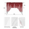 thumbnail image 5 of Red Christmas Swag Valances for Windows, Small Curtains Drapes, Xmas Birch Pine Tree Snow Winter Kitchen Window Curtains Over Sink Rod Pocket Window Treatment Valance for Bedroom/Bathroom 56"x36", 5 of 5