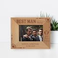 thumbnail image 1 of Best Man Today Best Friend Forever Personalized Wooden Frame-5" x 3 1/2" Brown Horizontal, 1 of 1