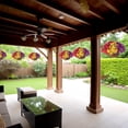 thumbnail image 6 of Artificial Flower in Hanging Basket Outdoor Indoor Garden Yard,Coconut Lining Flowerpot with Faux Plant,Daisy with Eucalyptus Leaves Arrangement for Home Spring Summer Decor(Red Purple Yellow), 6 of 6