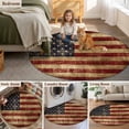 thumbnail image 6 of Vintage American Flag Round Rug 4ft Area Rug Washable Soft Non-Slip 4' Circle Low Pile Rugs Farmhouse Shabby Retro Red Blue Carpet for Bedroom Living Room Entryway Home Office Dining Room, 6 of 9