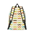thumbnail image 3 of Balery Colorful Mustache Vintage Canvas Backpack for Men and Women - Large Capacity, Durable Travel Laptop Bag for School, Work, Hiking, and Outdoor Activities, 3 of 7
